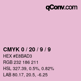 Color code: CMYK 0 / 20 / 9 / 9 | qconv.com