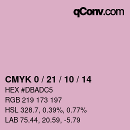 颜色代码: CMYK 0 / 21 / 10 / 14 | qconv.com