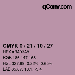 Color code: CMYK 0 / 21 / 10 / 27 | qconv.com