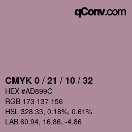 Color code: CMYK 0 / 21 / 10 / 32 | qconv.com
