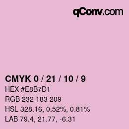 颜色代码: CMYK 0 / 21 / 10 / 9 | qconv.com