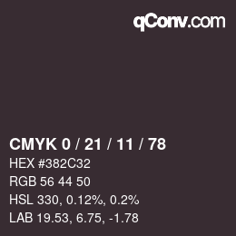 Color code: CMYK 0 / 21 / 11 / 78 | qconv.com