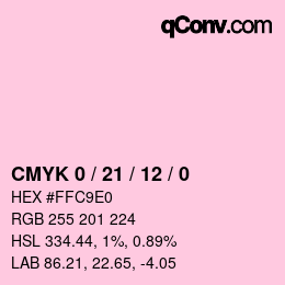 Color code: CMYK 0 / 21 / 12 / 0 | qconv.com