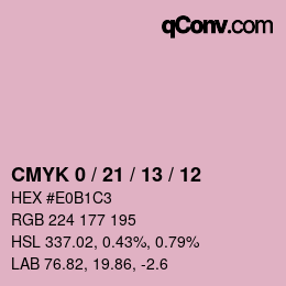 Color code: CMYK 0 / 21 / 13 / 12 | qconv.com