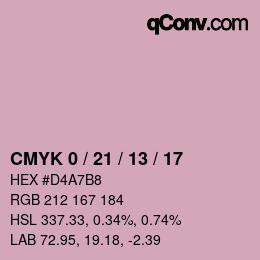 Color code: CMYK 0 / 21 / 13 / 17 | qconv.com