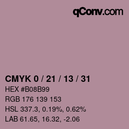 Color code: CMYK 0 / 21 / 13 / 31 | qconv.com