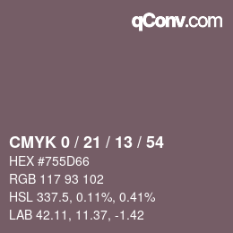 Color code: CMYK 0 / 21 / 13 / 54 | qconv.com