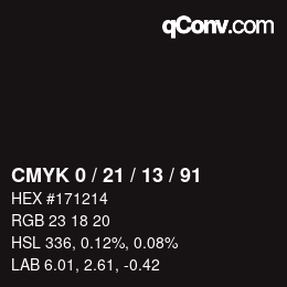 Color code: CMYK 0 / 21 / 13 / 91 | qconv.com