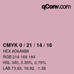 カラーコード: CMYK 0 / 21 / 14 / 16 | qconv.com