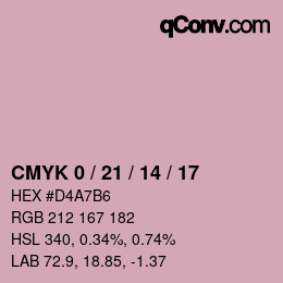 Código de color: CMYK 0 / 21 / 14 / 17 | qconv.com