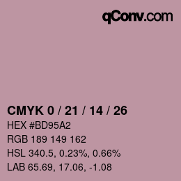 Color code: CMYK 0 / 21 / 14 / 26 | qconv.com