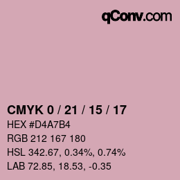 Color code: CMYK 0 / 21 / 15 / 17 | qconv.com