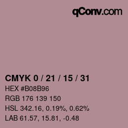 Color code: CMYK 0 / 21 / 15 / 31 | qconv.com