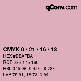 颜色代码: CMYK 0 / 21 / 16 / 13 | qconv.com