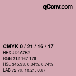Código de color: CMYK 0 / 21 / 16 / 17 | qconv.com