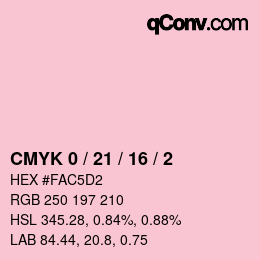 Color code: CMYK 0 / 21 / 16 / 2 | qconv.com