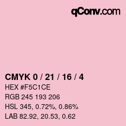 Color code: CMYK 0 / 21 / 16 / 4 | qconv.com