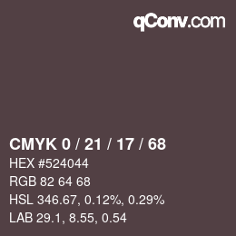 Color code: CMYK 0 / 21 / 17 / 68 | qconv.com