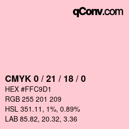 Color code: CMYK 0 / 21 / 18 / 0 | qconv.com