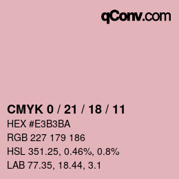 Farbcode: CMYK 0 / 21 / 18 / 11 | qconv.com