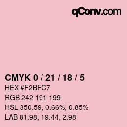 Color code: CMYK 0 / 21 / 18 / 5 | qconv.com