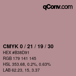 Código de color: CMYK 0 / 21 / 19 / 30 | qconv.com