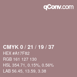 Color code: CMYK 0 / 21 / 19 / 37 | qconv.com