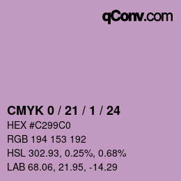 Farbcode: CMYK 0 / 21 / 1 / 24 | qconv.com