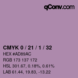 カラーコード: CMYK 0 / 21 / 1 / 32 | qconv.com