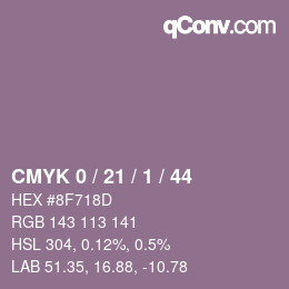 颜色代码: CMYK 0 / 21 / 1 / 44 | qconv.com