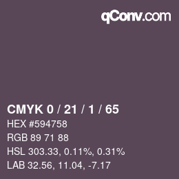 颜色代码: CMYK 0 / 21 / 1 / 65 | qconv.com