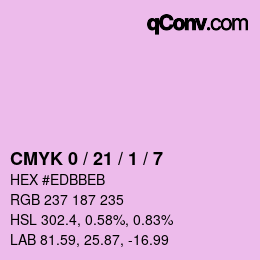 カラーコード: CMYK 0 / 21 / 1 / 7 | qconv.com