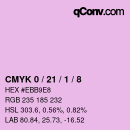 Farbcode: CMYK 0 / 21 / 1 / 8 | qconv.com