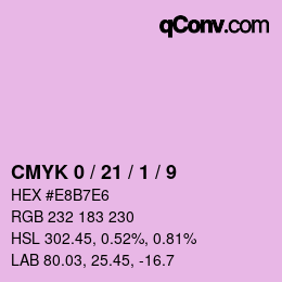 カラーコード: CMYK 0 / 21 / 1 / 9 | qconv.com