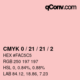 カラーコード: CMYK 0 / 21 / 21 / 2 | qconv.com