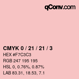 Color code: CMYK 0 / 21 / 21 / 3 | qconv.com