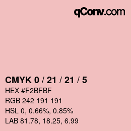 Color code: CMYK 0 / 21 / 21 / 5 | qconv.com