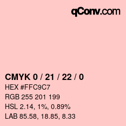 Code couleur: CMYK 0 / 21 / 22 / 0 | qconv.com