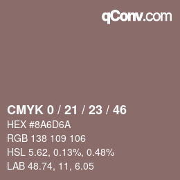 Color code: CMYK 0 / 21 / 23 / 46 | qconv.com