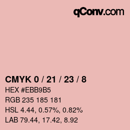 カラーコード: CMYK 0 / 21 / 23 / 8 | qconv.com
