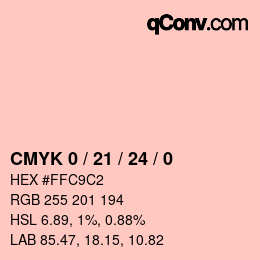 Color code: CMYK 0 / 21 / 24 / 0 | qconv.com