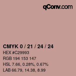 颜色代码: CMYK 0 / 21 / 24 / 24 | qconv.com