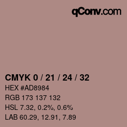 Color code: CMYK 0 / 21 / 24 / 32 | qconv.com