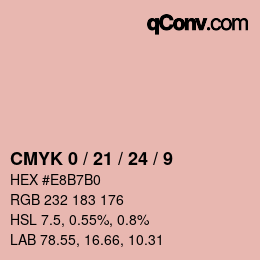 カラーコード: CMYK 0 / 21 / 24 / 9 | qconv.com