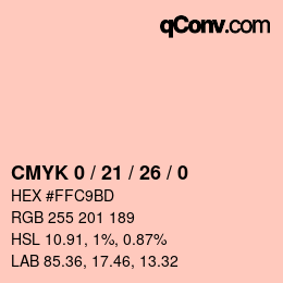 Color code: CMYK 0 / 21 / 26 / 0 | qconv.com