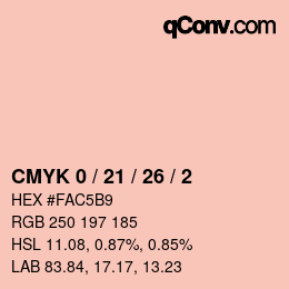 Color code: CMYK 0 / 21 / 26 / 2 | qconv.com