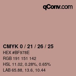 Color code: CMYK 0 / 21 / 26 / 25 | qconv.com