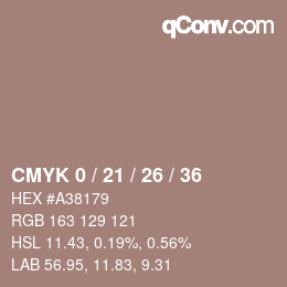 Farbcode: CMYK 0 / 21 / 26 / 36 | qconv.com