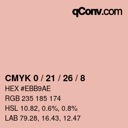 カラーコード: CMYK 0 / 21 / 26 / 8 | qconv.com