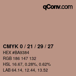 Código de color: CMYK 0 / 21 / 29 / 27 | qconv.com